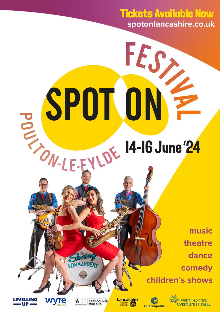Spot On Lancashire (@spotonlancs) on Twitter photo Just over three weeks to go until #SpotOnFestival2024
tinyurl.com/y6d4xjp3
Supported by <a href="/wyrecouncil/">Wyre Council</a> and <a href="/LancashireCC/">Lancashire County Council</a> as well as <a href="/furnessbs/">Furness Building Society</a> and <a href="/AppletreeFS/">Appletree Finance</a>. Funded by <a href="/ace_national/">Arts Council England</a> and powered by Levelling Up funding through the UK Government.
Please share! Just over three weeks to go until #SpotOnFestival2024
tinyurl.com/y6d4xjp3
Supported by <a href="/wyrecouncil/">Wyre Council</a> and <a href="/LancashireCC/">Lancashire County Council</a> as well as <a href="/furnessbs/">Furness Building Society</a> and <a href="/AppletreeFS/">Appletree Finance</a>. Funded by <a href="/ace_national/">Arts Council England</a> and powered by Levelling Up funding through the UK Government.
Please share!