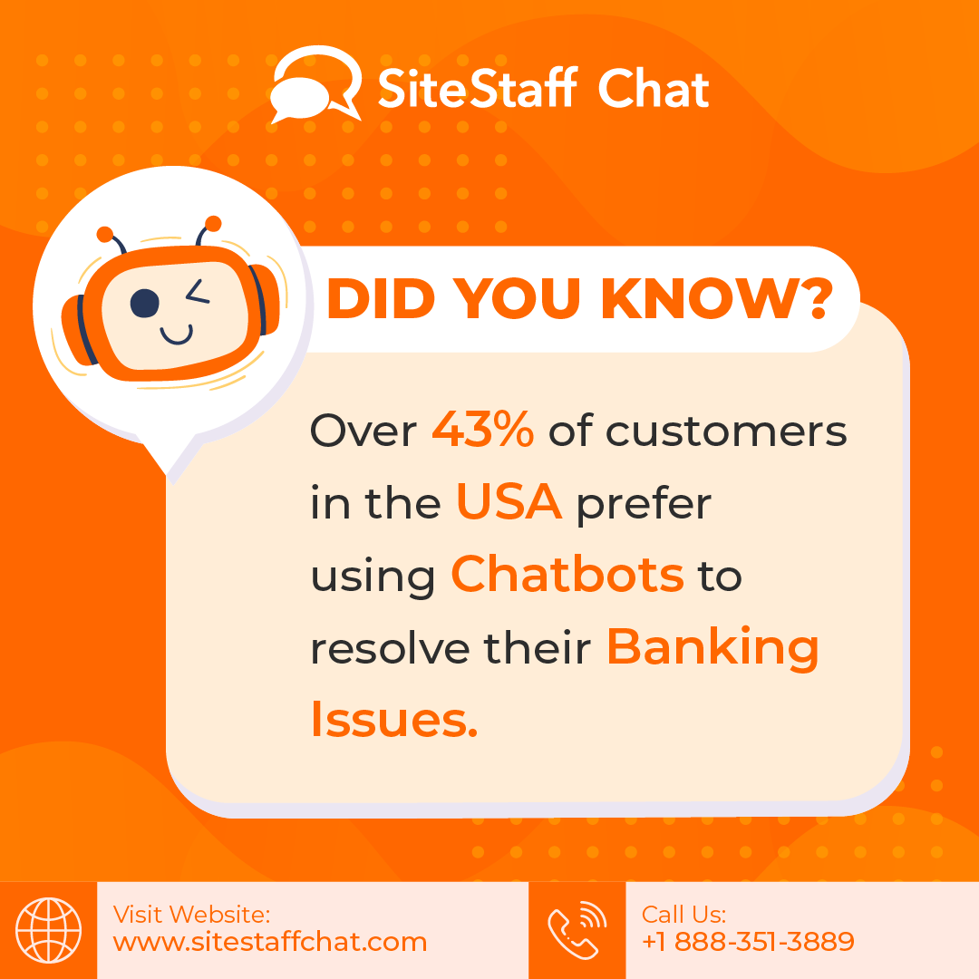 💬 Boost your customer satisfaction with intelligent chat support today!

Tap here to get started:- bit.ly/3yfCk4l

#BankingInnovation #ChatbotSupport #DigitalBanking #AIChatbots #CustomerExperience #ChatbotSupport #CustomerSatisfaction #sitestaff #sitestafficp