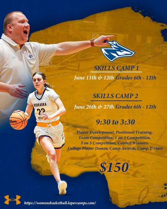 Skills camp is just around the corner! We have two sessions: June 11-12 and June 26-27 for players in grades 6-12. Register now! Campers will engage in advanced skills training, competitive play, and interact with current players. Details & registration: womensbasketball.lopercamps.com/skills-camp.cfm