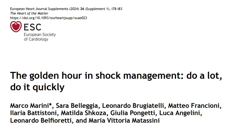 🔴The golden hour in shock management: do a lot, do it quickly #openaccess #2024Review 

academic.oup.com/eurheartjsupp/…
#medtwitter #foamed #usmle #cardiology #CardioEd #CardioTwitter #Cardiogen #CVD #medtwitter #internalmedicine #hospitalist #meded #Medtwitter #Review #MedEd