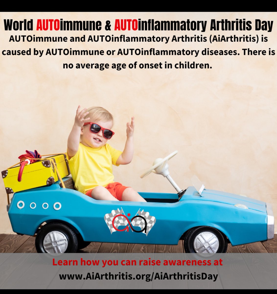 May 20th is World AUTOimmune &amp; AUTOinflammatory Arthritis Day! Share what you’ve learned on your journey to help raise awareness! Use #AiArthritisDay - be heard and know that you are NOT alone!