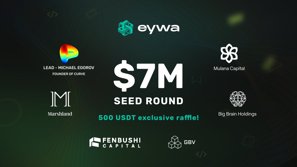 ☝️ Frens, we haven’t celebrated our Seed round raise yet.

Let’s change that with our #EYWA Seed round Raffle campaign on Galxe. 500 USDT for grabs!

👇 Join using the link below