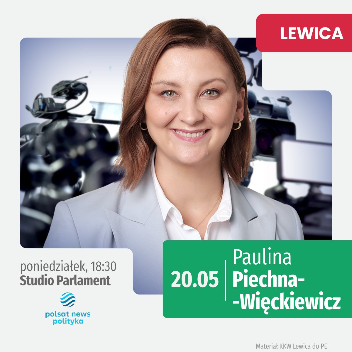 📺 Wiceministra Edukacji Narodowej @PaulinaPW2024 dziś o 18:30 będzie gościnią programu #StudioParlament w @polsat_news_pol Zachęcamy do oglądania! #EuropaDlaCiebie #LewicaWMediach