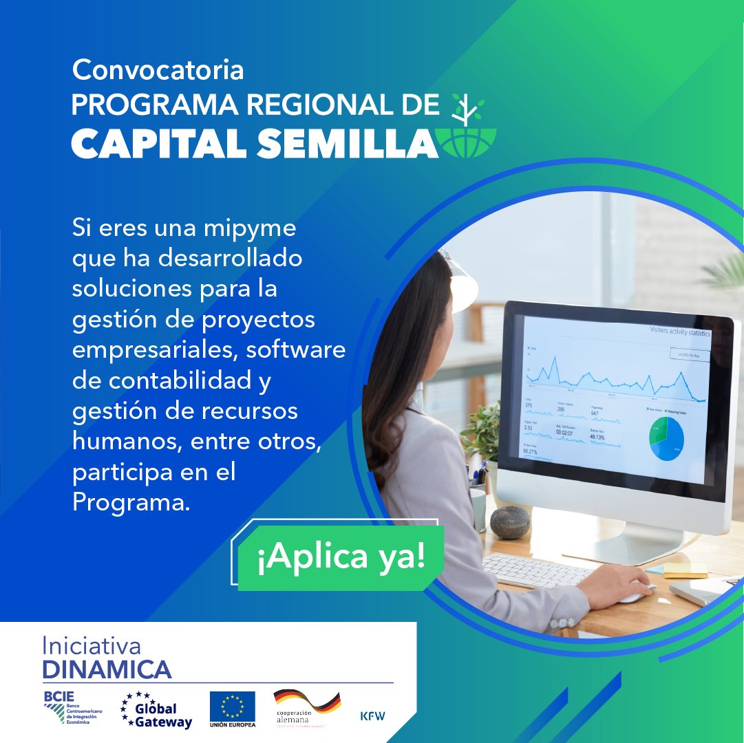 📢 No te quedes sin la oportunidad de ser parte del Programa que impulsa #BCIE 🇩🇪#KfW y #UniónEuropea   🔗 Aplica al Programa ingresando aquí 👉🏼bit.ly/3Uh69ZS Tienes hasta el 14 de junio a mediodía Dudas: capitalsemilla_iniciativadinamica@dsik.la