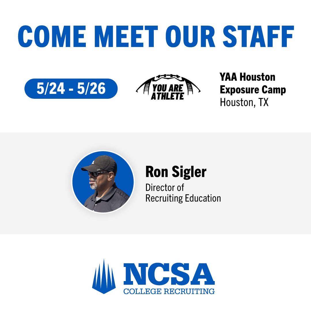Heading to an event this week and want to know if NCSA will be there? Just one football event this week! Check out who will be on site and make sure to stop by if you'll be there! @youareathlete