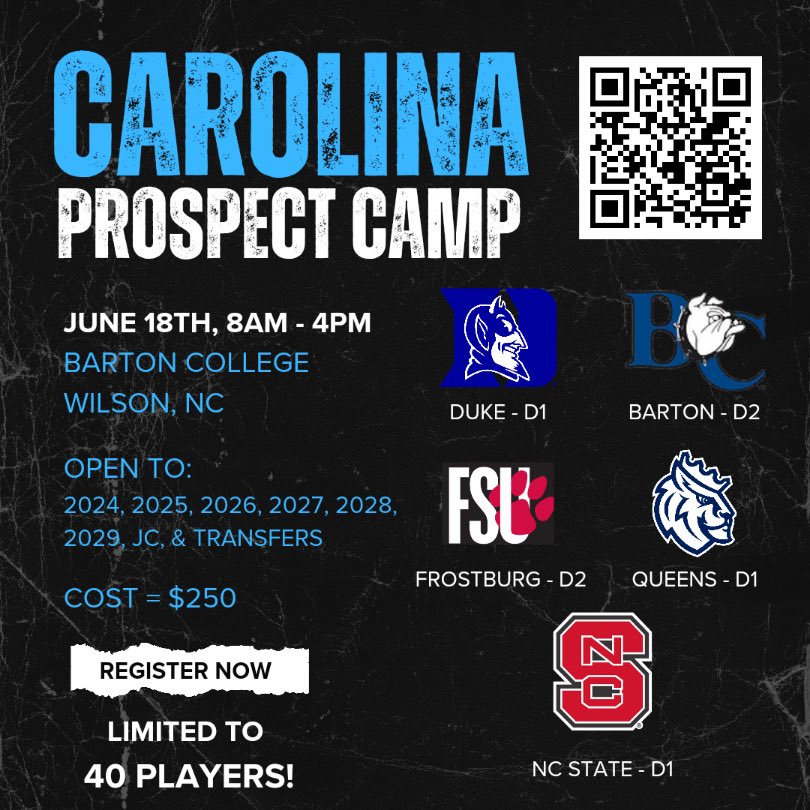 🌟 Elevate Your Game at the Carolina Prospect Camp! 🌟 Train with expert coaches and enhance your softball skills. 📅 Dates: Tuesday, June 18 📍 Location: Barton College Softball Field Register now—spots are limited! #SoftballCamp #SoftballTraining bit.ly/44Ww26g