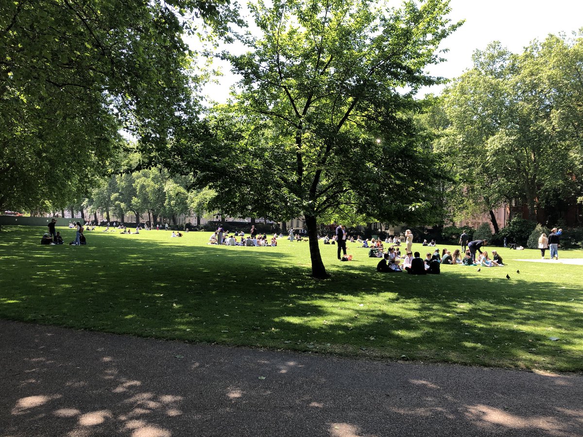 Victoria Tower Gardens at lunchtime today: A park that should remain for all...