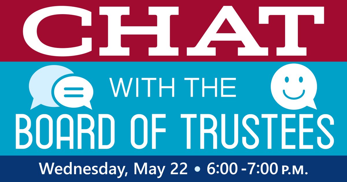 rosellepld's tweet photo. CHAT WITH THE BOARD
Wednesday, May 22 ● 6-7 P.M.
Meet and talk with members of the Library Board. Enjoy an informal visit and let us know what's on your mind. Discuss issues, concerns and the overall future of the Library.
#LoveRoselleLibrary #MoreThanBooks #ItsAllHere https://t.co/9Ei9zrA9Q4