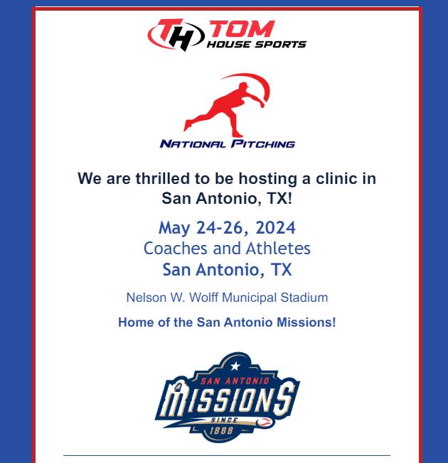 We have just a few more spots open for our San Antonio clinic this weekend! Link to more details and registration: conta.cc/3QxPeBc @NPA_Pitching @tomhouse