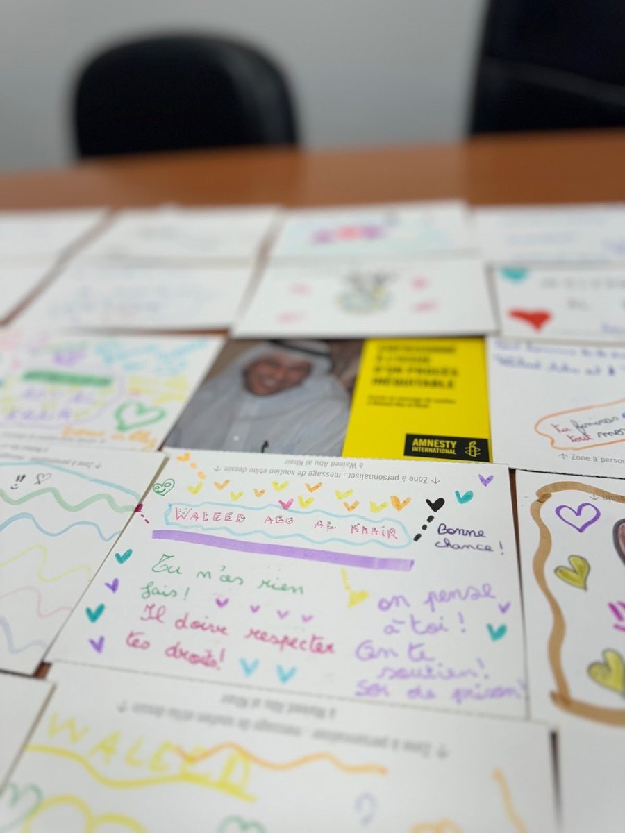 Thank you @Amnestybe and the inspiring children and young activists from schools across Belgium for their touching messages of support for @WaleedAbulkhair, who continues to face ill-treatment in prison. Join in calling on #SaudiArabia's authorities to #FreeWaleed now.
