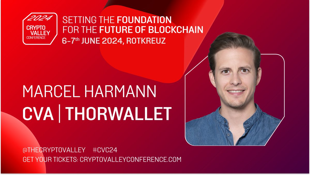 Do not miss #Switzerland’s premier crypto & #blockchain event- the Crypto Valley Conference, on June 6-7th. Ill be there as board member of the @thecryptovalley & founder of @THORWalletDEX. @CVConf_