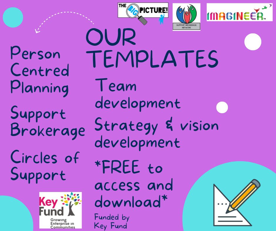 Have you browsed our range of templates which are free to access and download? They're helpful for Person Centred Planning, Self Directed Support, Support Brokerage, Circles of Support and Team development.
Why not take a look!

buff.ly/3Iwq3fa 

#Templates #Resources