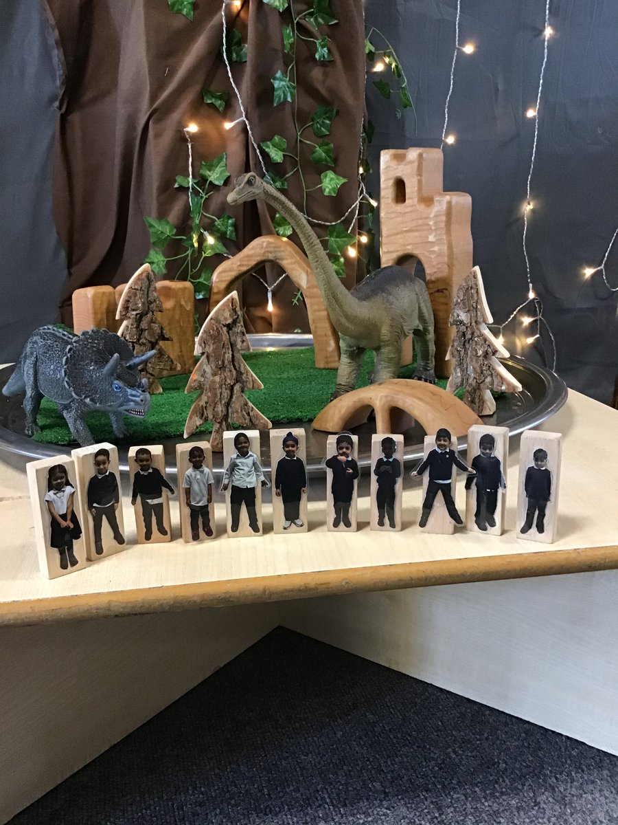 Mini-mes! 
Nursery loved the new enhancement to our ‘small world’ area. 
“Mrs Iqbal, I’m standing on the dinosaur’s back. He is my pet, I hope he doesn’t eat me up.”
<a href="/LozellsPrimary/">LozellsPrimarySchool</a> <a href="/MrsAhmedLN/">MrsAhmed</a> <a href="/Dipika4Patel/">Dipika Patel</a>