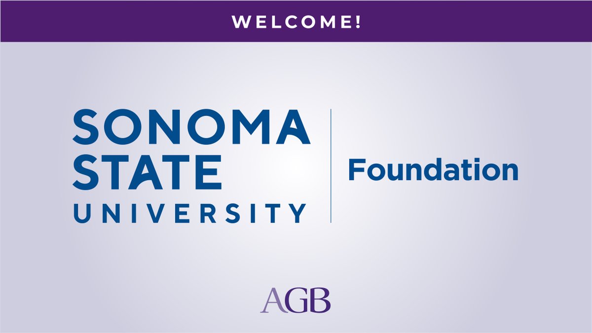 AGB is pleased to welcome our new member, the Sonoma State University Foundation @SSU_1961. #SonomaState #SSU Learn more about the benefits of AGB membership here: bit.ly/44I2Yiy