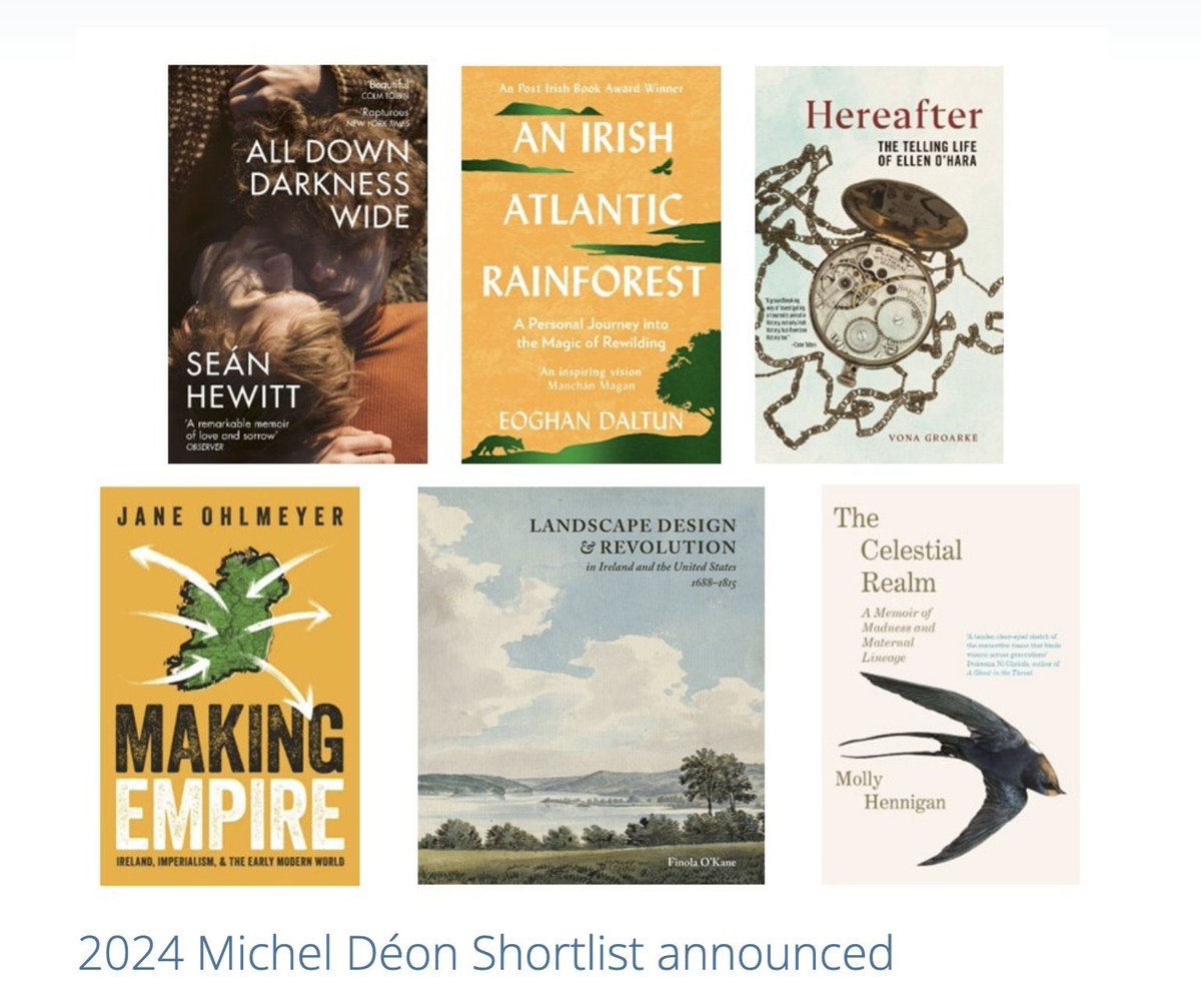 Big congratulations to #VonaGroarke whose book HEREAFTER: THE TELLING LIFE OF ELLEN O’HARA has been shortlisted for the non-fiction Michel Déon Prize 👏🏻👏🏻👏🏻