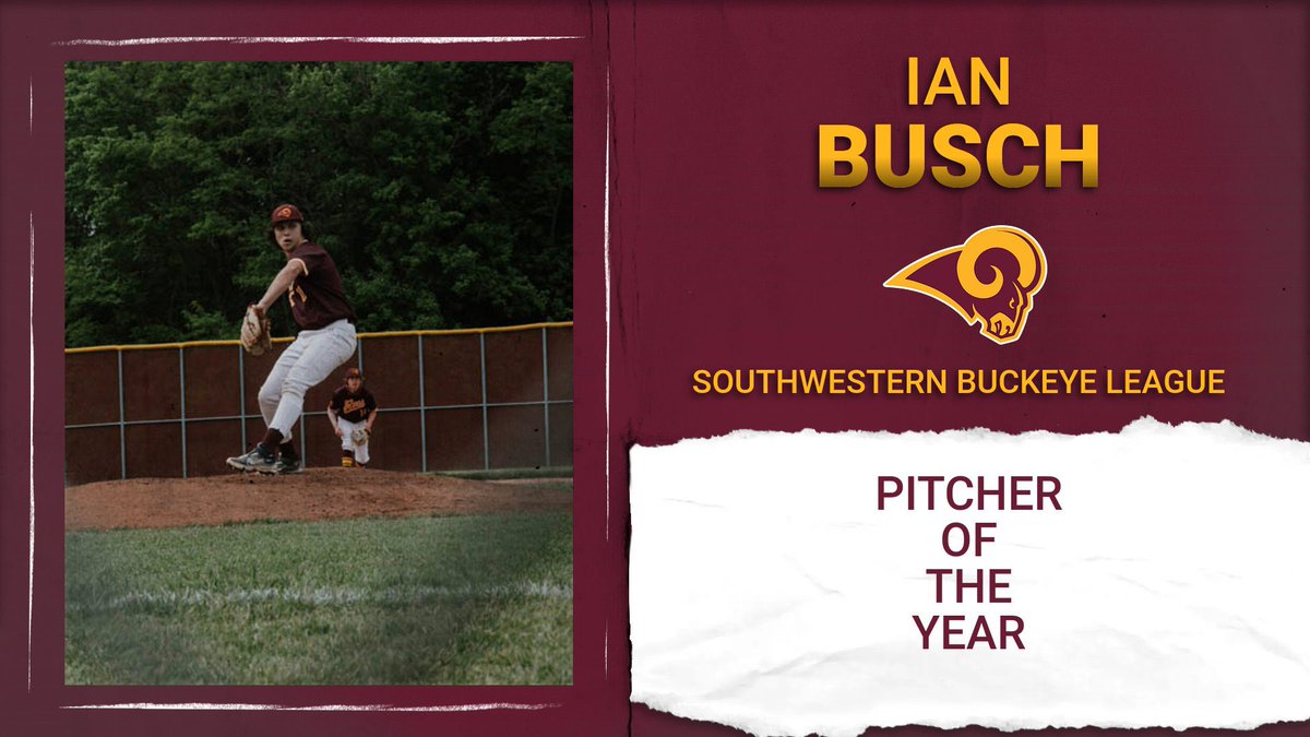 Congratulations to <a href="/IanBusch21/">Ian Busch</a> for earning 1st Team Honors in the Southwestern Buckeye League and for being named Pitcher of the Year!