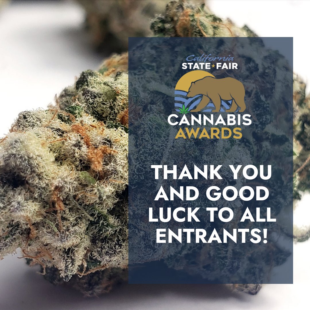 The submission window for the 2024 CA State Fair Cannabis Awards has officially closed. A big thank you to all the participants who entered this year’s competition! 👏

Stay tuned for more details and updates on the awards!