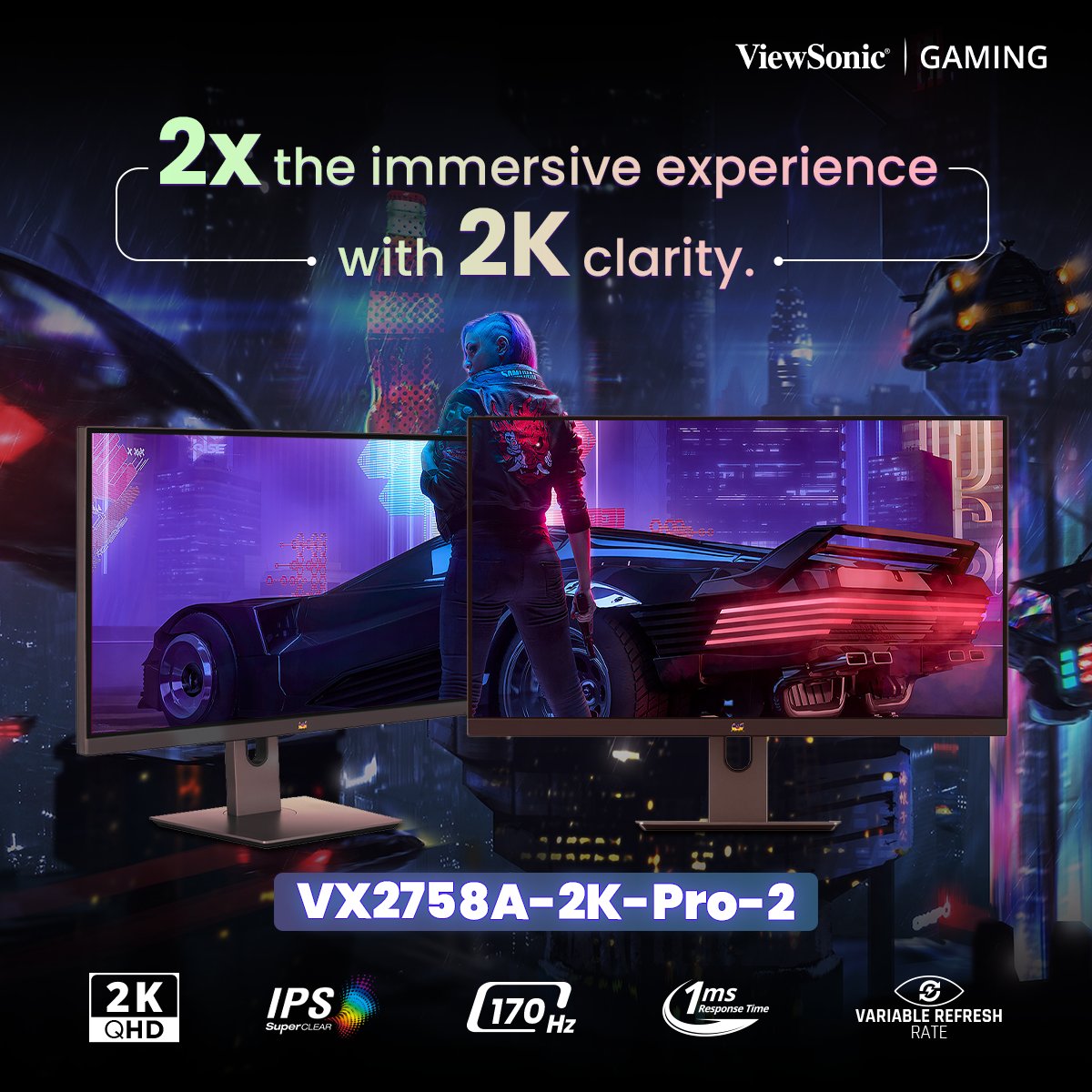 The VX2758A-2K-Pro-2 is the perfect companion, for casual gamers and esports enthusiasts alike. Delivers unparalleled performance and distortion free, crisp visuals for an immersive experience!
#gamer #gamingpc #gamingsetup #battleground #comingsoon #newlaunch #newproducts