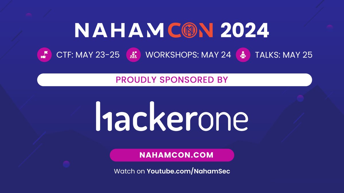 As a sponsor since 2020, we're thrilled to continue to be a part of @NahamSec's #NahamCon2024! With an exciting CTF, engaging workshops, and an epic lineup of speakers, this is set to be the best #NahamCon yet! 🙌 See you there! bit.ly/3qFvh1r