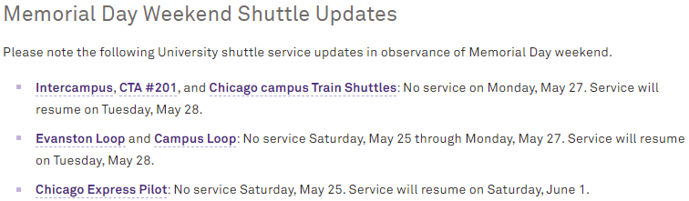 Northwestern Shuttles tweet media