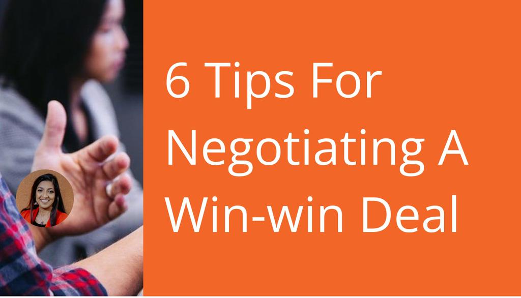 Win-win negotiations involve both parties coming out a little better than they did before the negotiation. Read the full article: 6 Tips For Negotiating A Win-win Deal ▸ lttr.ai/ASw7Y #womenintech #WonTReactEmotionally #FindCommonGround #WinWinNegotiationsInvolve