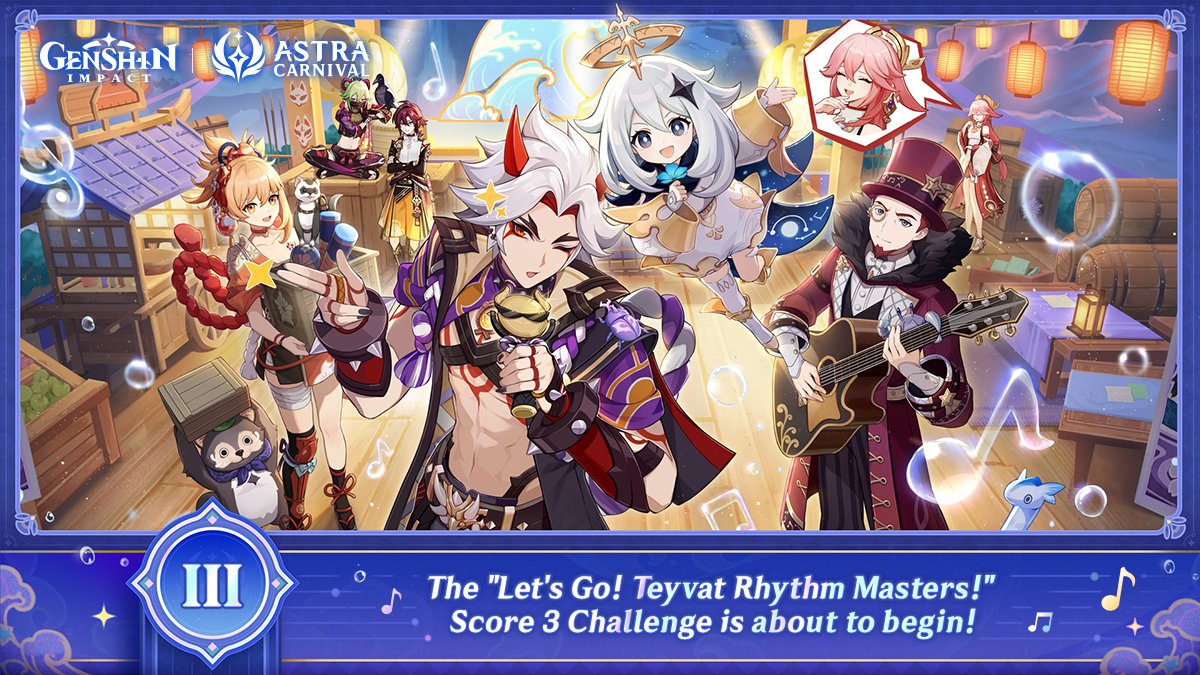 Let's go! Teyvat Rhythm Masters! The final challenge is about to begin! Don't miss out if you're interested! ▼ Click here to go to the event hoyo.link/9BkiFBAL #TeyvatRhythmMaster #GenshinImpact