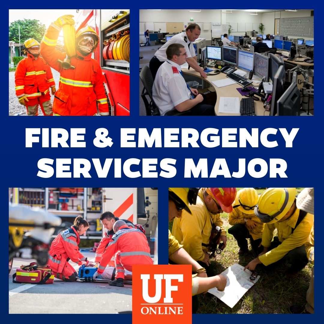 Firefighters and emergency services providers who are interested in management positions can advance their careers with the right degree. 👨‍🚒 #UFOnline's Fire & Emergency Services major can prepare you to be a leader in this vital field. Learn more: ufonline.ufl.edu/degrees/underg…