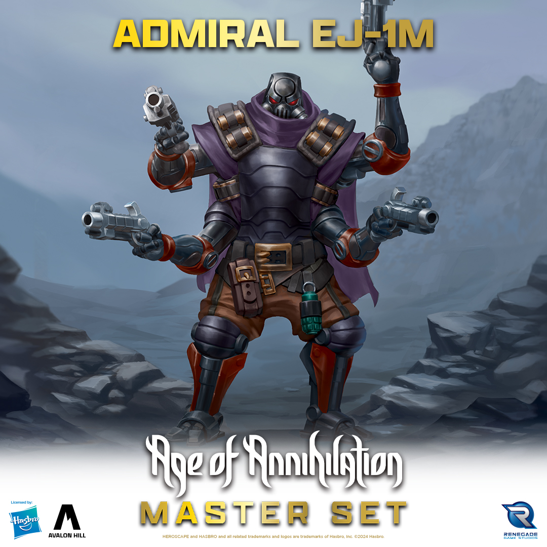 Don't mess with Admiral EJ-1M! 🤖 He will be available in the Heroscape: Age of Annihilation Master Set! Pre-Order Here 👉 brnw.ch/21wJXtO