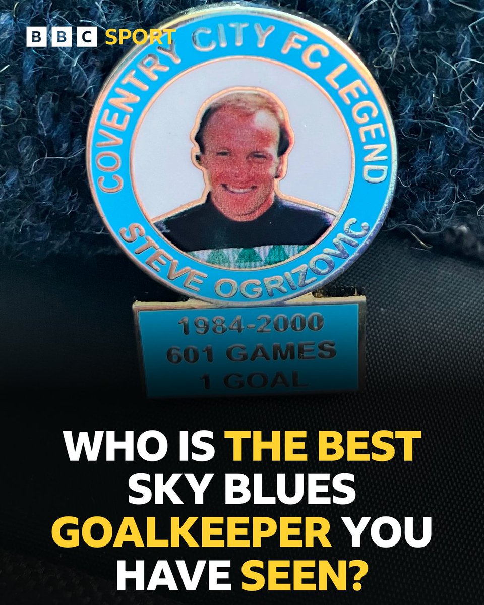 On tonight's Sky Blues Fancast with @RobGurneyOnAir, we are asking you, who is the best ever goalkeeper to play for Coventry City? 💬 Let us know below in the comments or get in touch during the show! 🎧 Listen from 6 here: bbc.in/4bNtUzF