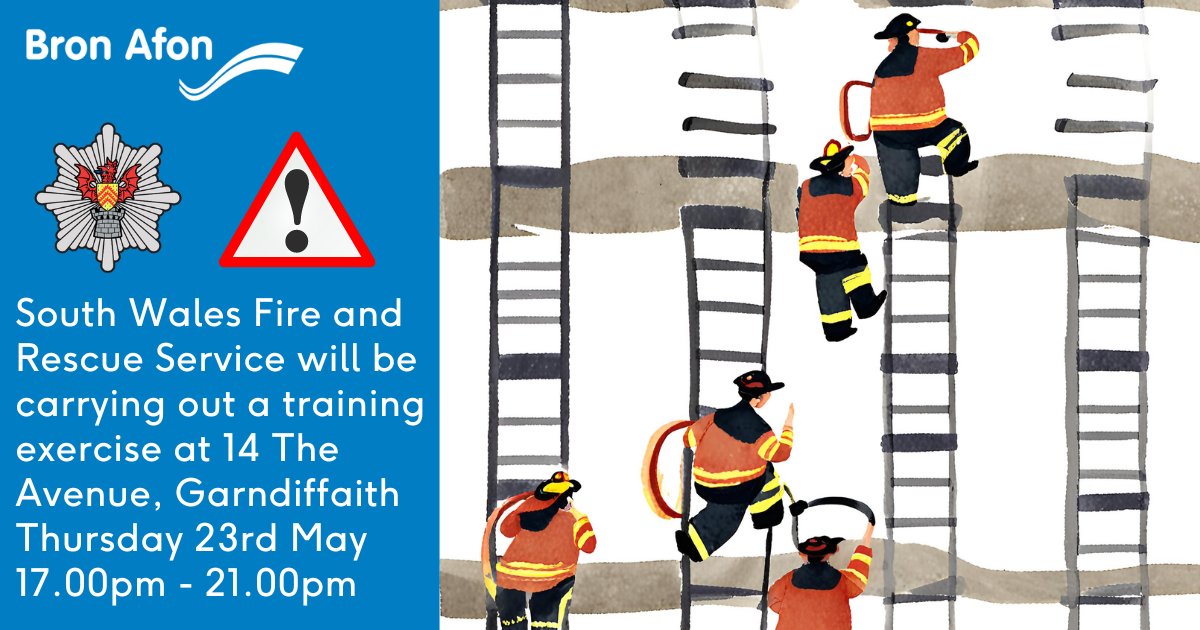 ❗South Wales Fire Crews will be conducting a training exercise at The Avenue, Garndiffaith this Thursday 23rd May between 17.00pm and 21.00pm. Do not be alarmed if you see several emergency vehicles & personnel in the area