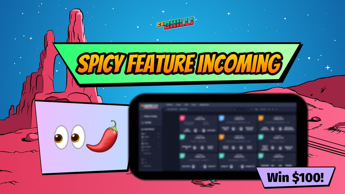 Celebrate our upcoming spicy feature and WIN $100! 🌶️

The highly anticipated CoChilli feature is about to drop.

Ready to join?
• RT & Like
• Follow @CoChilli_io
• Comment below what feature is coming!

Small clue: ⚽️🏀