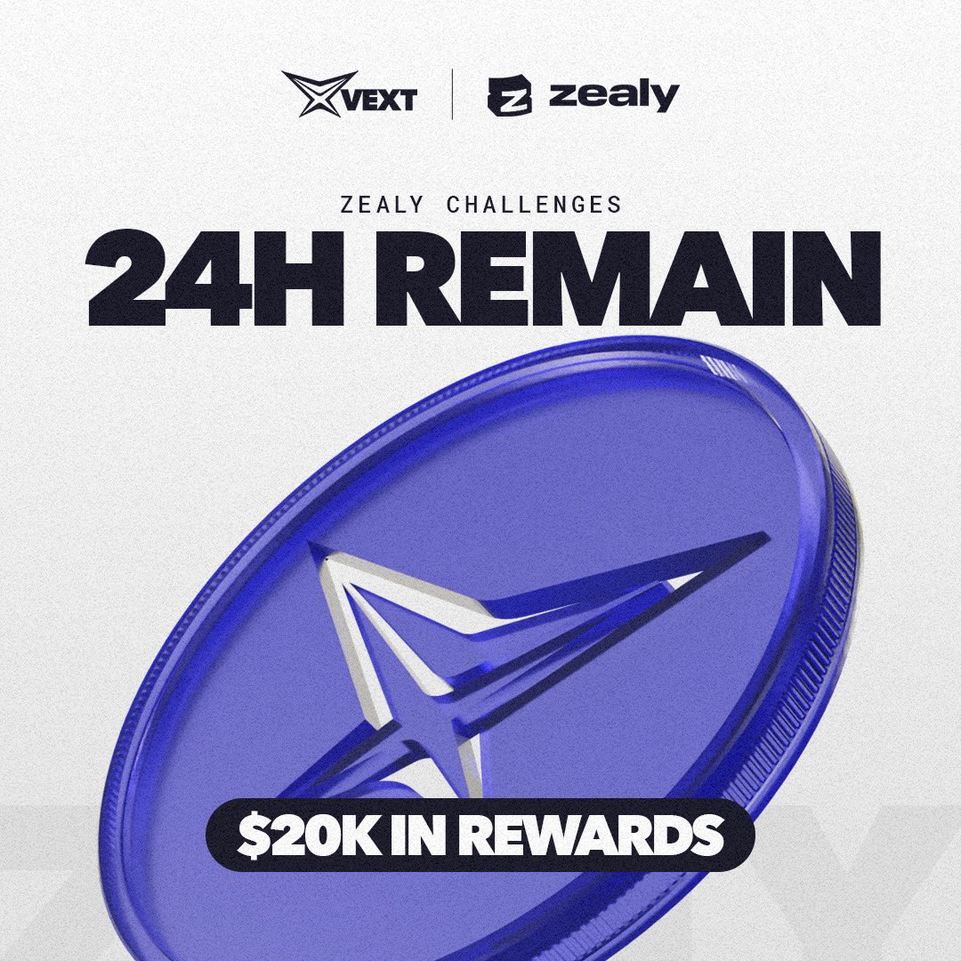 Today is the last day of our Zealy sprint🏎️

If you haven't already, go ahead and get involved for your chance to win big!🔥