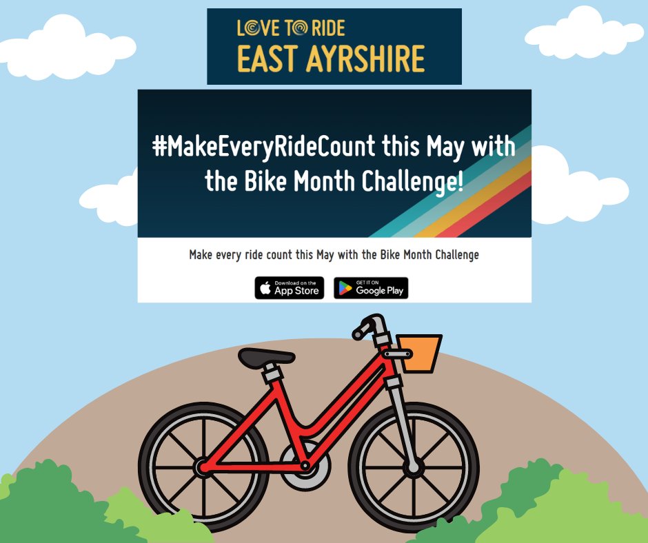 This May, join the movement to create safer, more bike-friendly streets with the Bike Month Challenge and #MakeEveryRideCount! Find out more 👇🚲 lovetoride.net/eastayrshire/p…