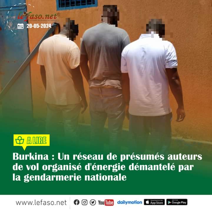 #Burkina
La cellule éco et financière de la gendarmerie à #Ouaga a démantelé un réseau de vol organisé d'énergie au préjudice de la #SONABEL. Ces vols consistent en des branchements hors compteurs, ces branchements sont dérivés en amont des compteurs pour capter l'énergie. #Lwili