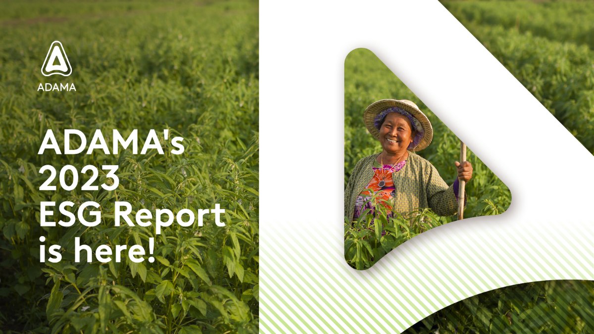 Our 2023 Environmental, Social and Governance (ESG) Report is HERE! 🌎 Read about our #sustainability targets, pledges to our people & communities, and our approach to help #farmers limit their environmental impact while increasing crop yields. ➡️ bit.ly/ESG_ADAMA