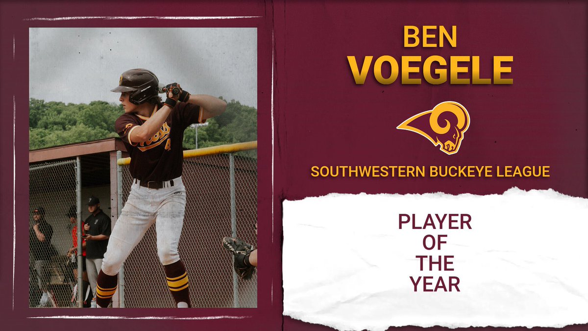ross_baseball's tweet photo. Congratulations to @ben_voegele for being named Player of The Year in the Southwestern Buckeye League! https://t.co/CdaMD4giBR
