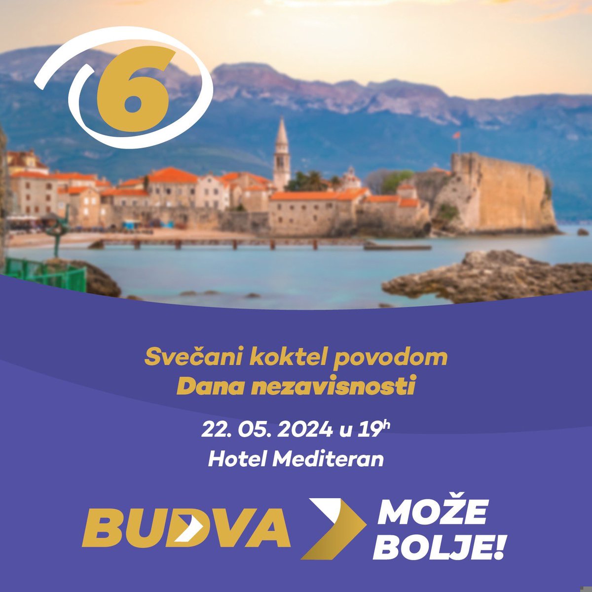 🟣 Pozivamo Vas na svečani koktel povodom Dana nezavisnosti Crne Gore koji organizuje prof. dr @MilovicNikola , nosilac pobjedničke liste “Budva može bolje”, kao i predsjednik Demokratske partije socijalista @danijel_cg. 🟡 Dođite da zajedno proslavimo ovaj, za Crnu Goru, bitan