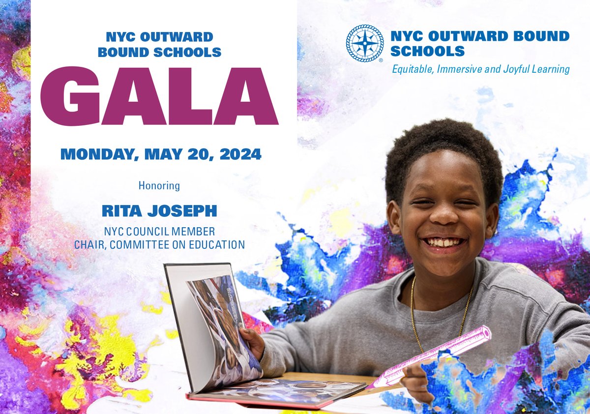 📣 Tonight is our 2024 Gala honoring a dear friend and incredible advocate of NYC's students, Council Member @RitaJosephNYC, Chair of the Committee on Education. Donate or bid in our auction: nycoutwardbound.org/gala