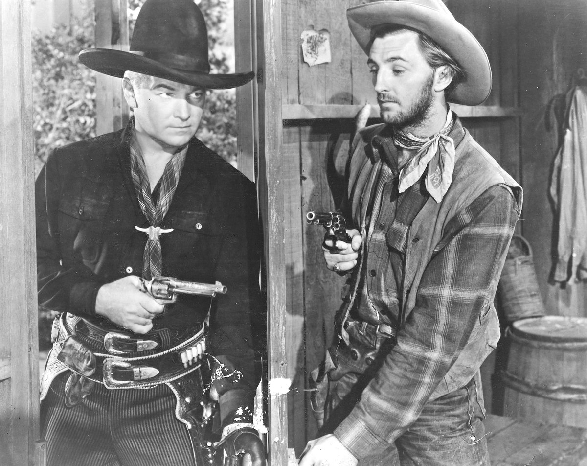 The Hopalong Cassidy Westerns will be a future book project for me. The films were popular until the TV era, then star William Boyd bought the rights, filmed some shows, marketed the character, and became a super success. Here's Robt Mitchum early in his career playing a bad guy