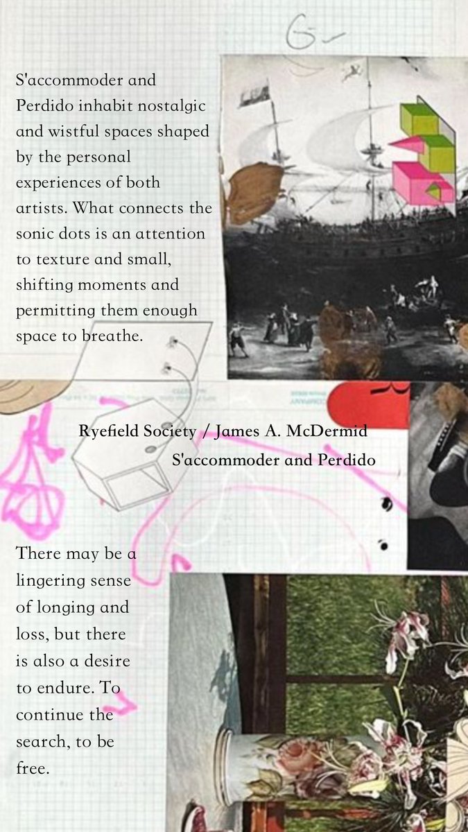 “S'accommoder and Perdido inhabit nostalgic and wistful spaces shaped by the personal experiences of both artists.” A new long-read review of Ryefield Society & James A. McDermid’s joint @rohsrecords release is up on the @Meansmag site. meansmagazine.com/2024/05/20/lon…