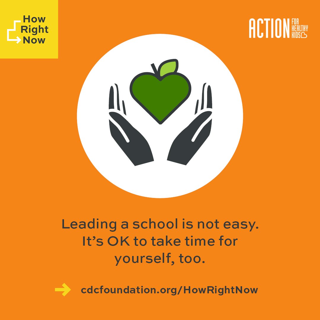 Act4HlthyKids's tweet photo. Leading a school is not easy. It can be overwhelming to juggle the responsibilities and needs of students and staff. Remember to take time for yourself by doing something that re-energizes you. Learn more https://t.co/qG4cNE8nSq #HowRightNow #MentalHealthAwarenessMonth https://t.co/lhjCBSVaqA