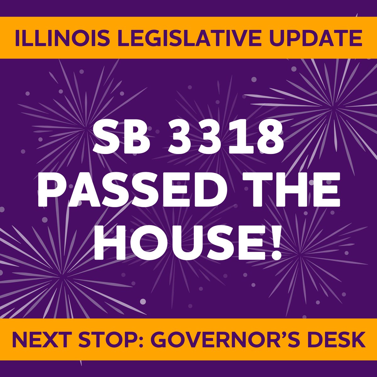 THIS JUST IN: SB 3318, which expands access to Alz treatments, passed the House UNANIMOUSLY 👏 We are grateful to advocates for making their voices heard on this bill, as well as lead sponsor <a href="/RepMaryGill/">Rep Mary Gill</a> for building bipartisan support to help us achieve this victory! #ENDALZ
