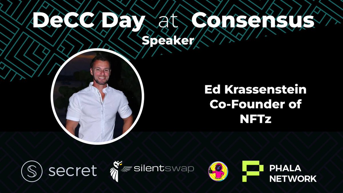 Secret Network (@secretnetwork) on Twitter photo We are honored to announce <a href="/EdKrassen/">Ed Krassenstein</a> as the next speaker for #DeCCDay at #Consensus2024!
Ed is the Co-Founder of NFTz.me and one of the earliest #Crypto enthusiasts having started with $BTC in 2011!
Are you Joining? RSVP👇
lu.ma/14sm2jm2 We are honored to announce <a href="/EdKrassen/">Ed Krassenstein</a> as the next speaker for #DeCCDay at #Consensus2024!
Ed is the Co-Founder of NFTz.me and one of the earliest #Crypto enthusiasts having started with $BTC in 2011!
Are you Joining? RSVP👇
lu.ma/14sm2jm2