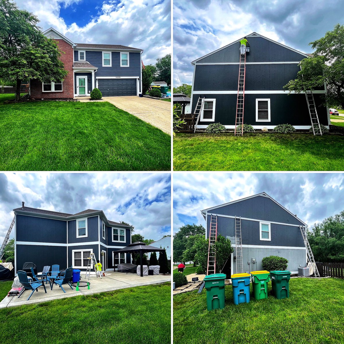 #TeamFBP is putting the finishing touches on this #brownsburg #exteriorpainting project and the client couldn’t be happier! 😎🙌🏼 #exterior #exteriordesign #ppg #ppgpaints #ppgproud #propertymanagement #indysbestpainter #hendrickscounty #greenwoodindiana #customhome #indianapolis