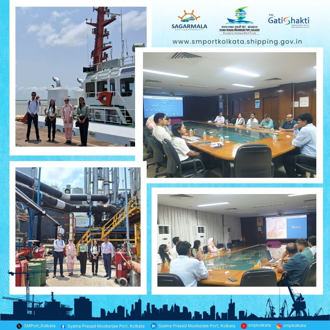 SMPort_Kolkata's tweet image. @SMPort_Kolkata is glad to welcome the @ITS_ probationers under DGFT from @iift_official at the #HaldiaDockComplex on 20.05.2024. This visit will provide the trainees with an opportunity to gain a better understanding of #portoperations and #maritimedevelopment.
#SMPForEducation