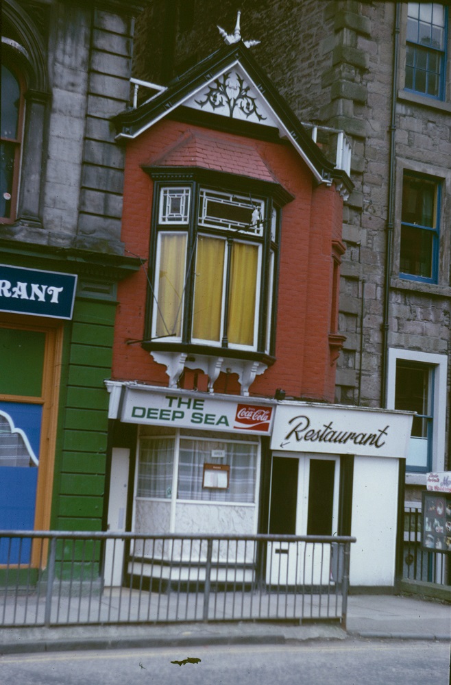 The Deep Sea restaurant on the Nethergate. Original photograph is noted as being March 1981. Ref: GD/X1384 Dundee Various Tray 2 #Dundee #Archives