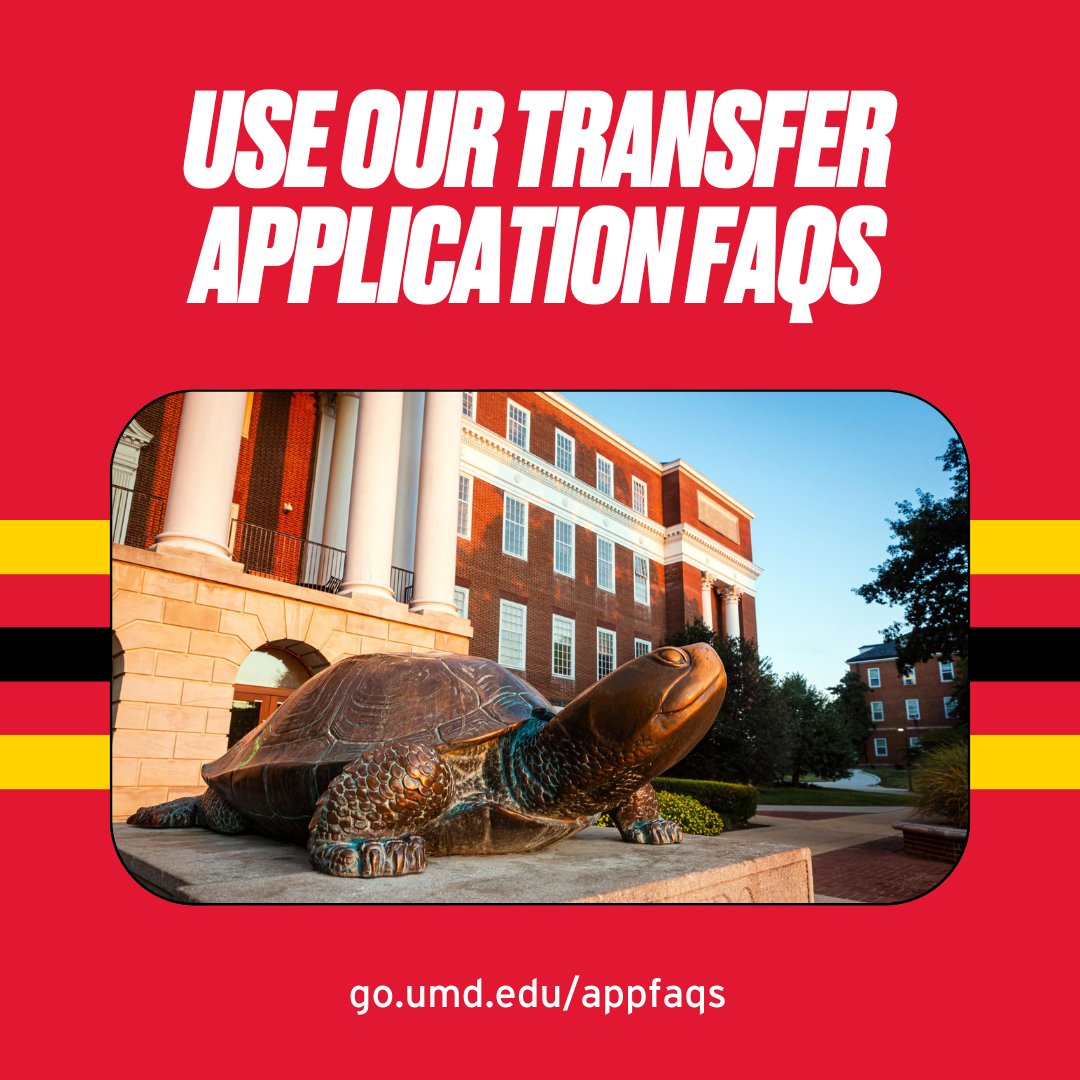 #TransferTerps: If you have last minute questions before the June 1 regular deadline, be sure to take a look at our Application FAQs! go.umd.edu/appfaqs #BeATerp