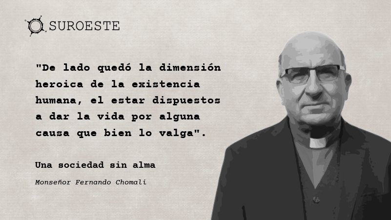 rev_suroeste's tweet photo. ¡Recuperemos la dimensión heróica de la existencia huamana!

@FernandoChomali nos llama a la valentía de estar dispuestos a dar la vida por causas que valgan la pena. Si perdemos esta misión de vida, nos volveremos una "sociedad sin alma".

https://t.co/ozHNhmJGna https://t.co/Q1QkL7Ng1j