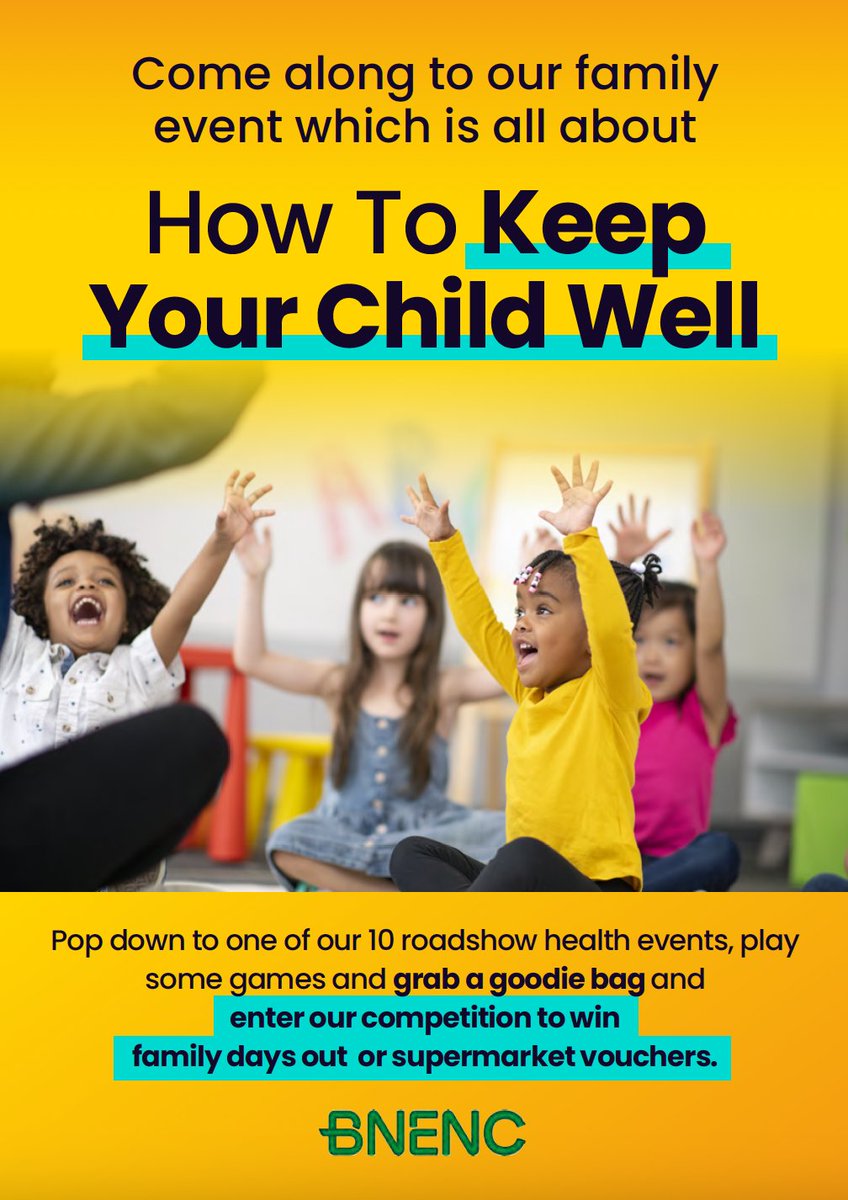 HOW TO KEEP YOUR CHILD WELL 🍎 Make sure to visit one of these informative roadshows from @BNENC_ 📍 There will be advice, games and goodie bags for you to enjoy 💪 The team will be at Liverpool Lighthouse on Friday 5th July, from 5-6PM too 📆