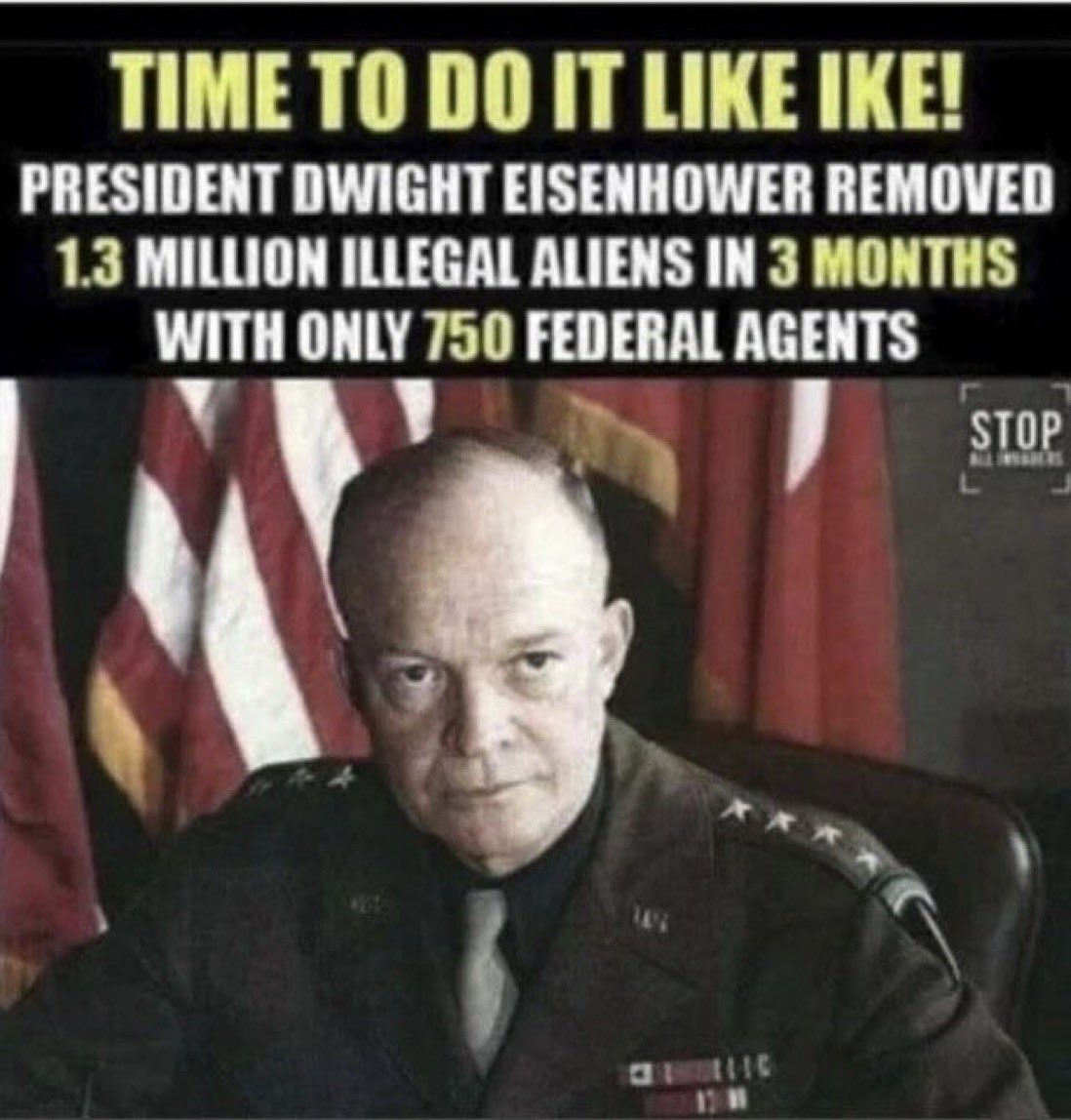 This was impressive! But this time Trump needs to outrun even Ike!! We need to hunt them all down and get them out of here!! They were brought in to serve our enemy Satans evil American Communist Party!! #AmericanCommunistParty